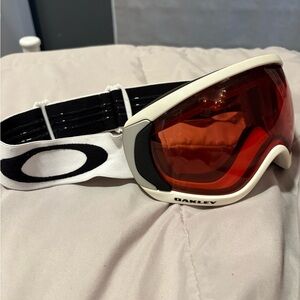 Oakley Goggles with Red Lens and White Frame
